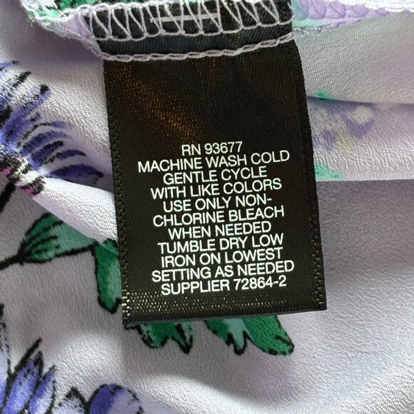 Liz Claiborne Womens Top Large Floral Flare Layered Sleeve Boho Bloomcore 17930 - Picture 6 of 8